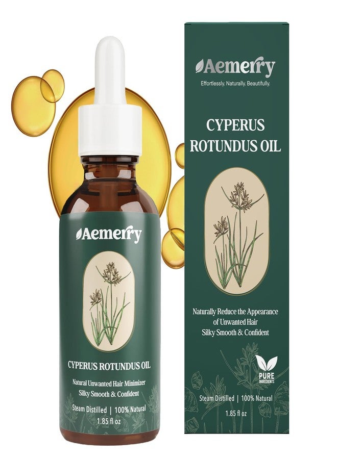 Aemerry Cyperus Rotundus Oil: Natural Cyperus Rotundus Oil for Hair Removal, Pure Hair Inhibitor Serum, Slow & Reduce Regrowth for Face & Body, Moisturizing, Soothing & Smoothing Skin Care for All Skin Types. - Image 1